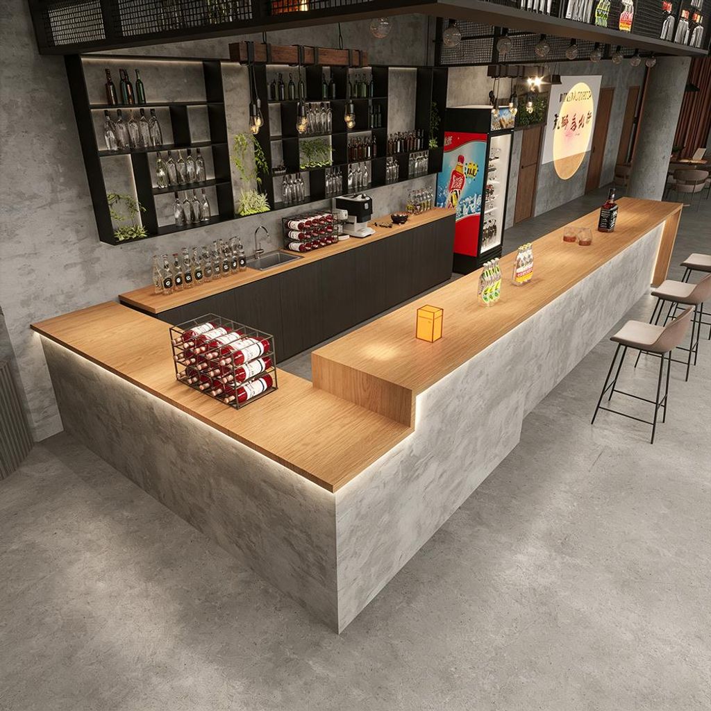 Empfangstheke, Bartheke, Kassentheke, Kaffeetheke, Empfangstresen, gewerbliche Bartheke, Ecktheke180*60cm/JieTiZJ-180/