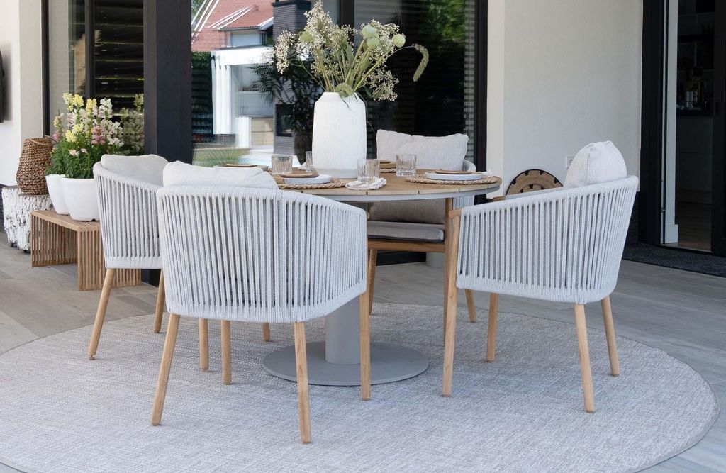 Runder Gartentisch Tower | ø 120 cm | Tecon Teak