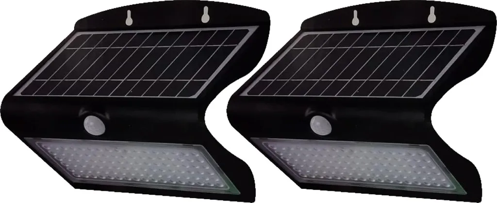 Applique solaire pour façade et jardin V-TAC 8W 850 Lumens Noir 4000K x2