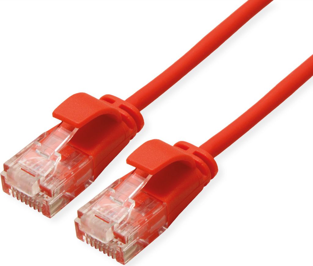 ROLINE UTP DataCenter Patchkabel Cat.6A (Class EA), LSOH, slim, rot, 3 m