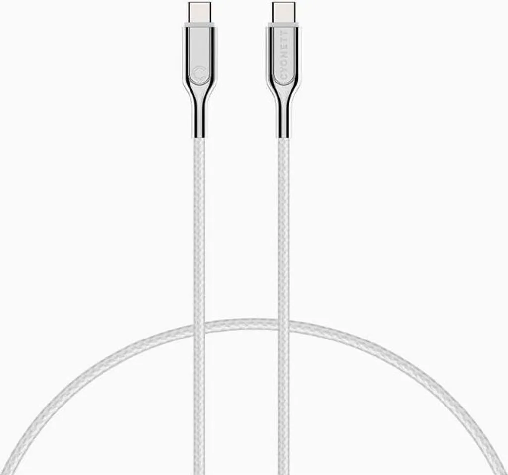 Câble USB-C vers USB-A 1m Cygnett contre les faux contacts Blanc