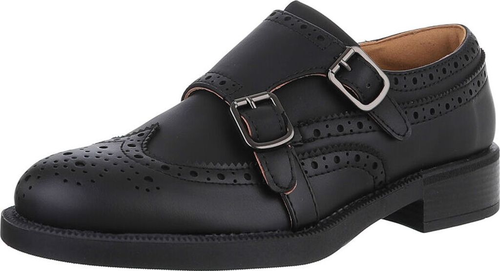 Ital-Design Damen Halbschuhe Lederoptik Slipper 88930663 Schwarz Gr. 37