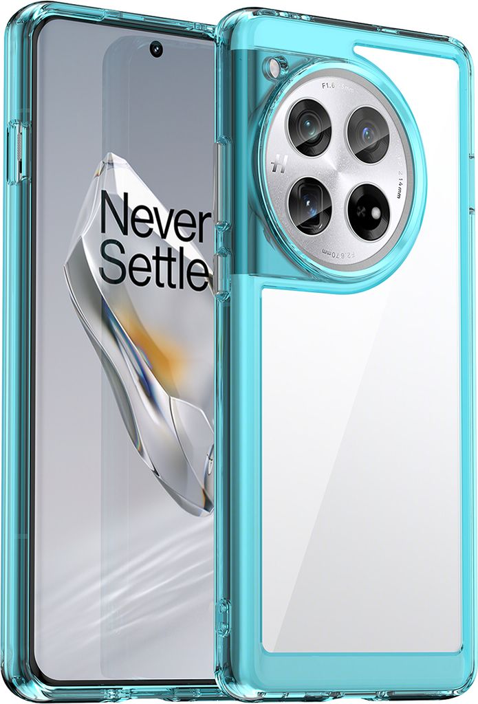 Schutzhülle für OnePlus 12 Klar Rückseite Stoßfeste TPU Silikon Bumper Hülle Hellblau