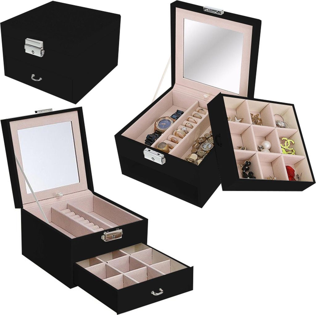 Coffret à bijoux Rangement pour bijoux Double couche Image du produit 
