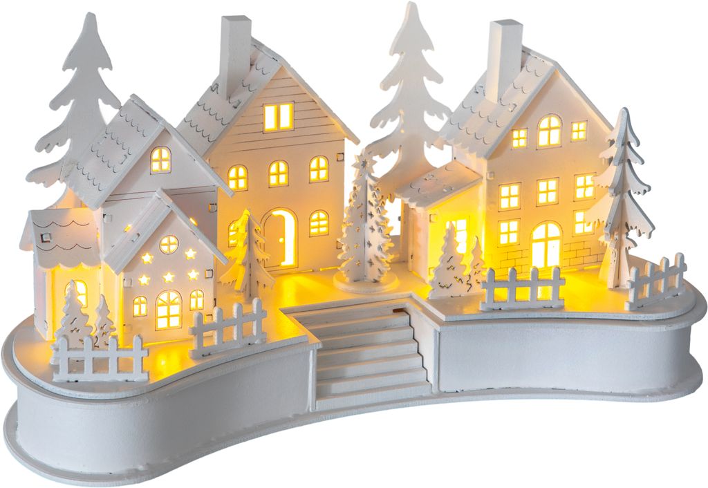 RETLUX RXL 407 Vánoční vesnička, 6 LED, teplá bílá, bílé Obrázek produktu 