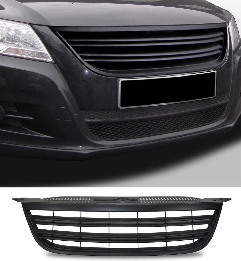 Kühlergrill Sportgrill Gitter Grill ohne Emblem Schwarz für Produktbild 