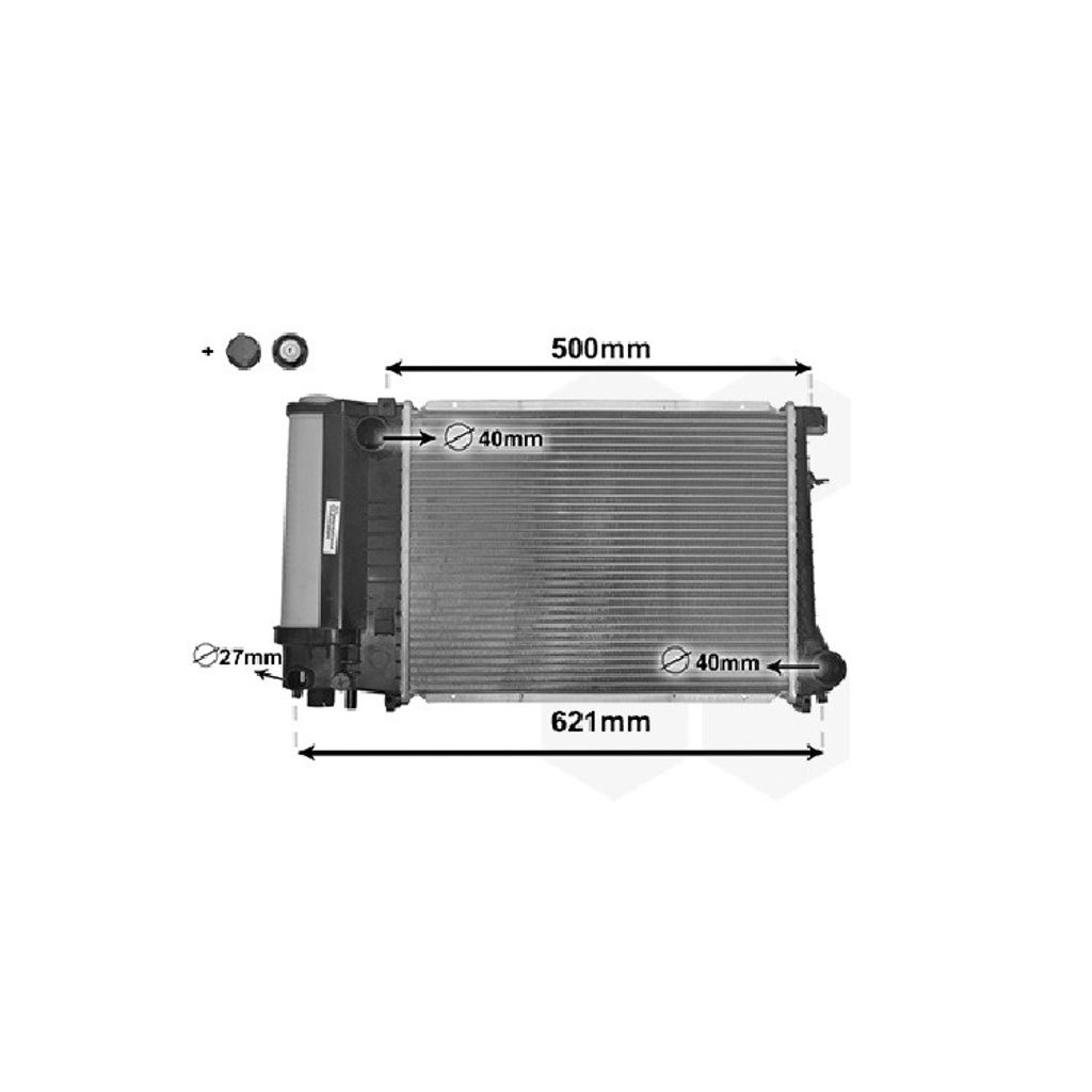 Van Wezel Wasserkühler für BMW 3 E30 E36 + Touring Cabrio Coupe 5 + Touring