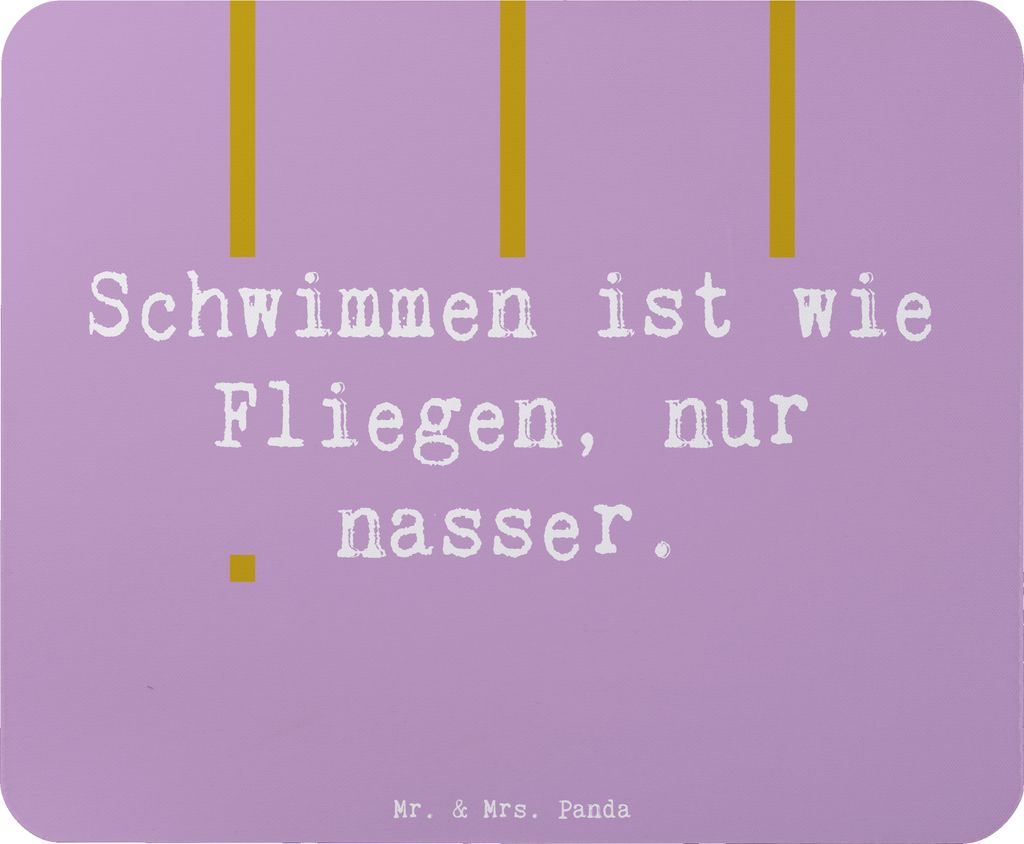 Mr. & Mrs. Panda Mouse Pad Spruch Schwimmen wie Fliegen - Lavendeltraum - Geschenk, Sportler, Geschenke, laptop mauspad, Brustschwimmen, Schwimmlie...