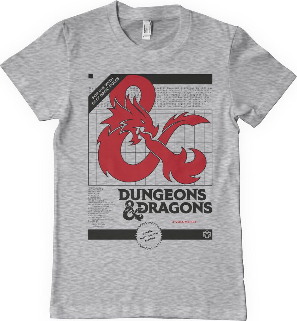 Dungeons & Dragons - 3 Volume Set T-Shirt - X-Large - HeatherGrey