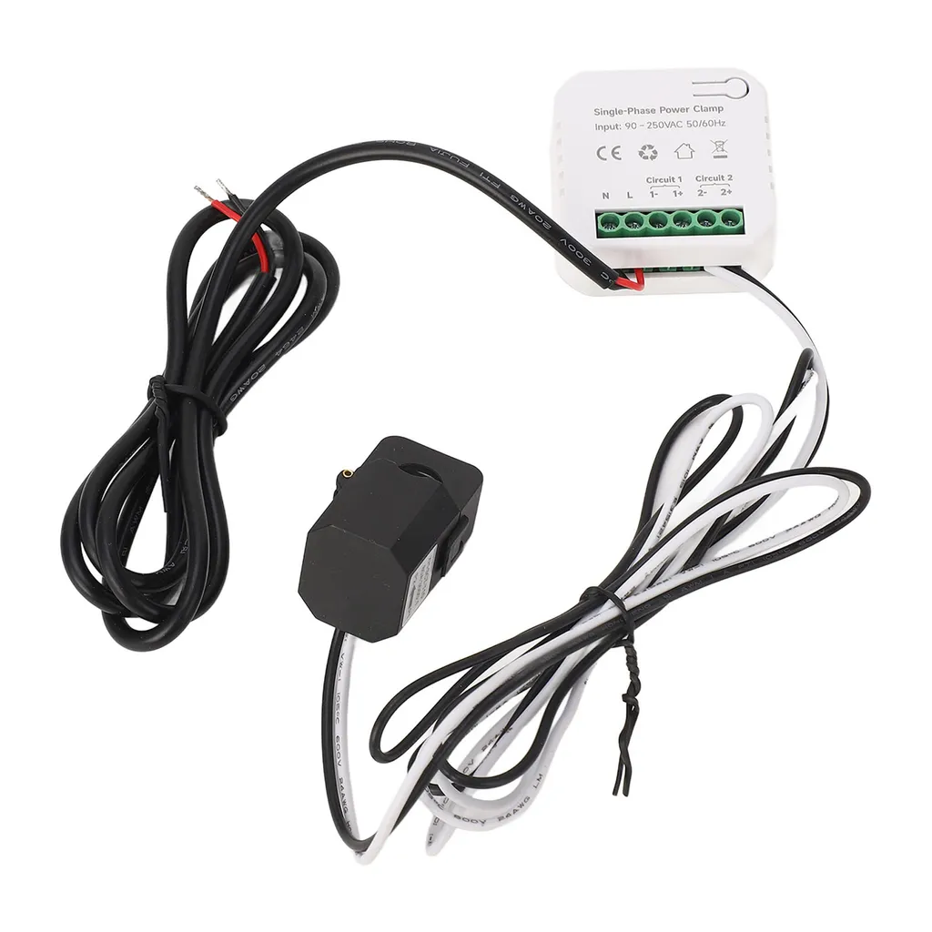 Module de mesure d'énergie intelligent ZigBee rail DIN et pince 80A