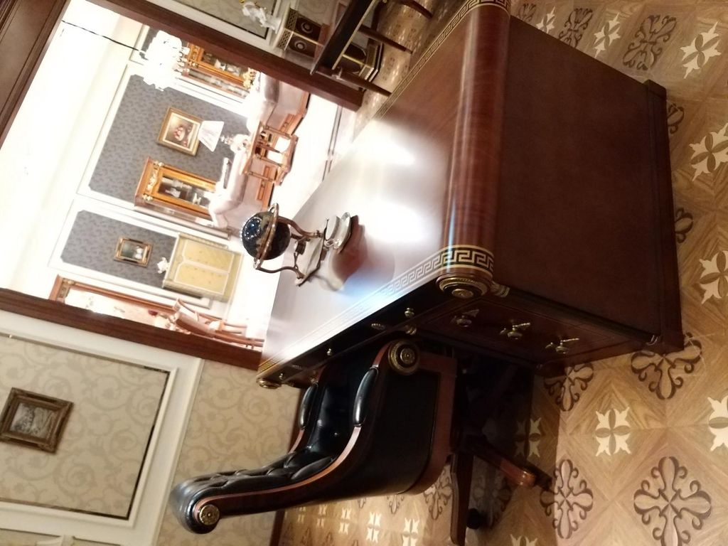 Schreibtisch Set 3tlg. Büro Garnitur tisch Chef Sessel Schrank Einrichtung Neu