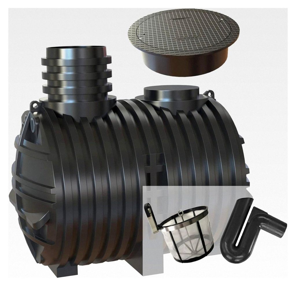 Regenwassertank Zisterne 5000 Liter Ecoline (inkl. Filterset und Abdeckung)