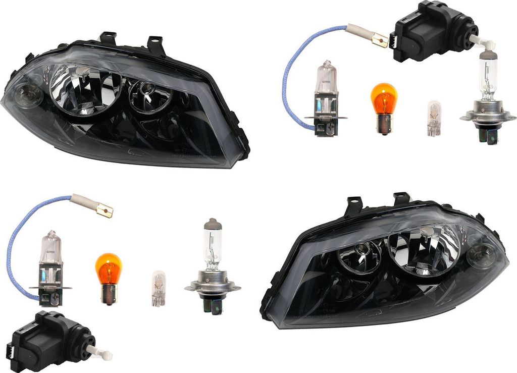 Johns, Scheinwerfer links rechts passend für Seat Ibiza Cordoba Leuchtmit. + Stellmotor 6L194005M 6L194006M 1J0941295B 1J0941295F 9948336 1J094129...