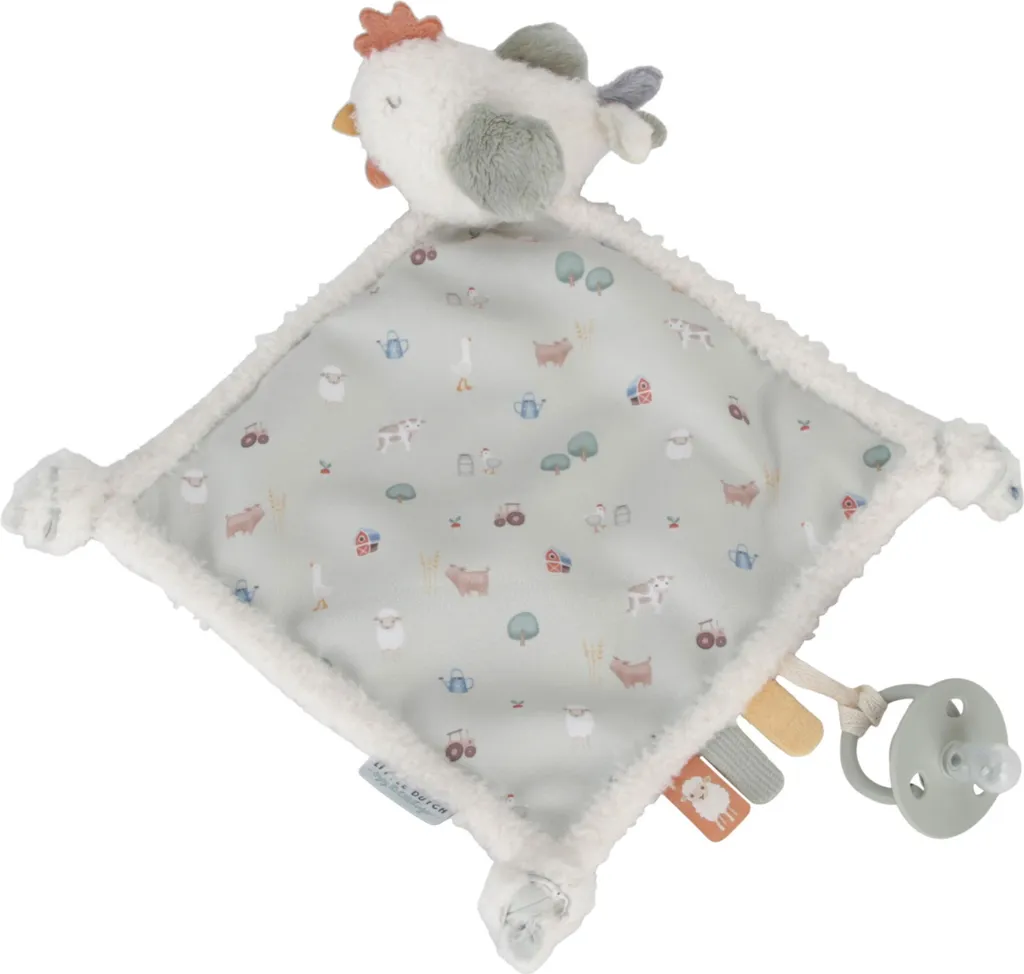 Peluche poule Little Dutch pour lit bébé et décoration chambre enfant