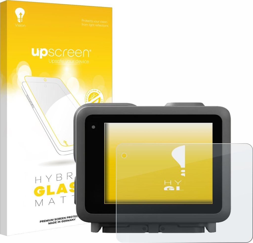 upscreen Entspiegelungs Schutzglas für GoPro Lit Hero Schutzfolie Panzer Folie Glas Display Schutz matt