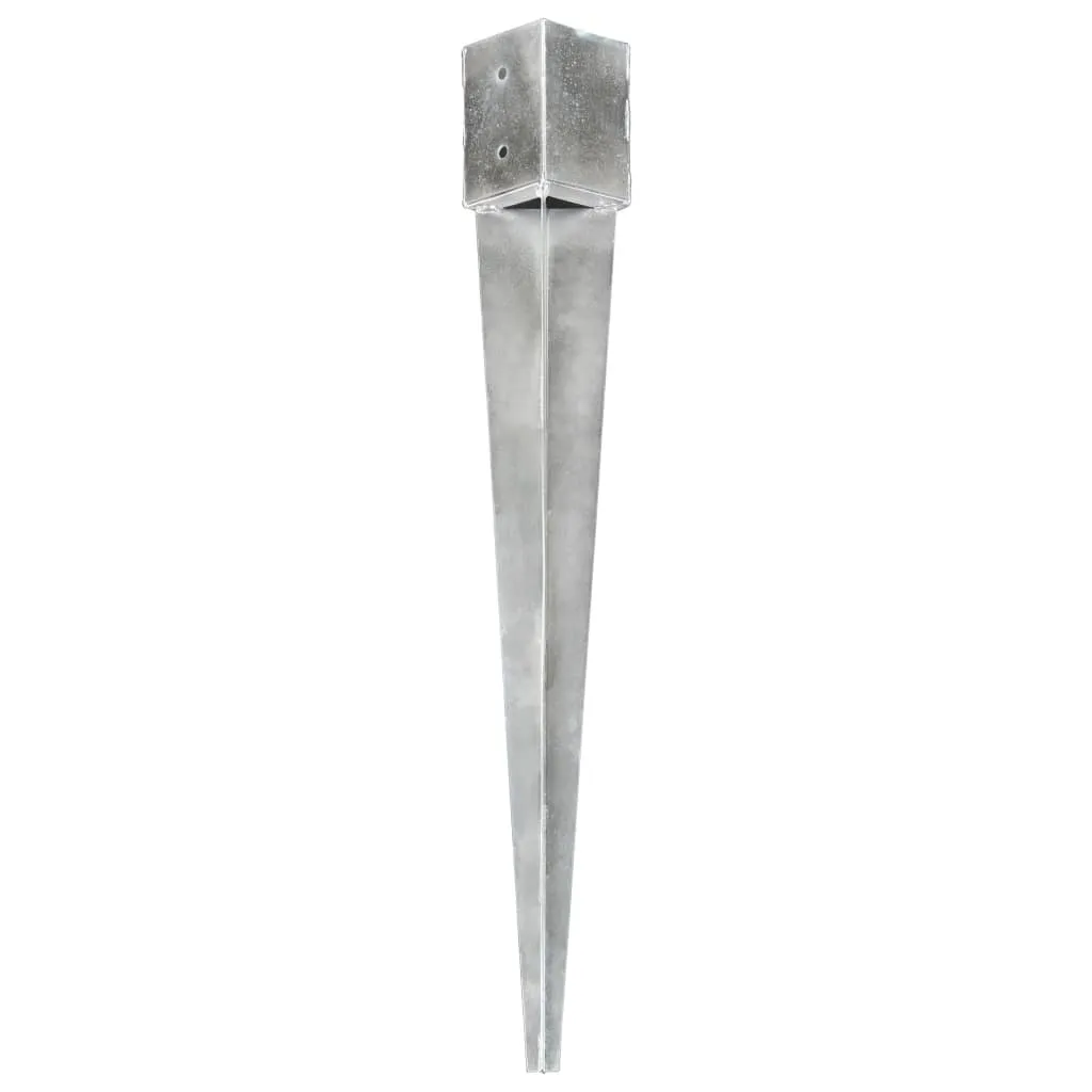 Piquets de terre 89 cm en acier galvanisé anticorrosion lot de 6 pcs