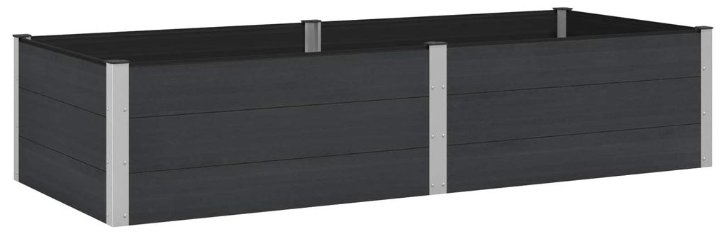 vidaXL Hochbeet Schwarz 250 x 100 x 54 cm