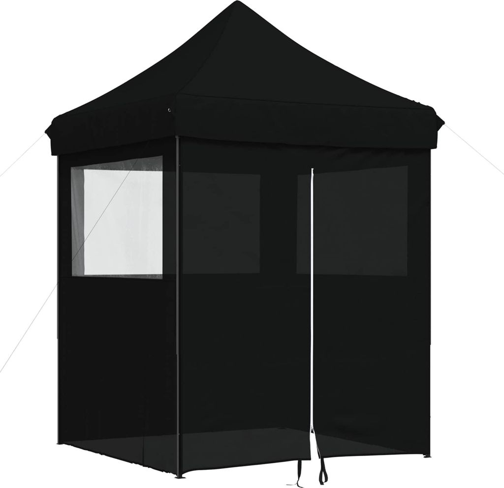 vidaXL Party-Zelt Schwarz 200 x 200 x 306 cm Oxford-Stoff