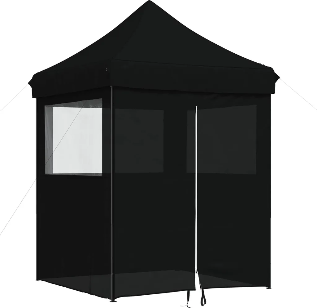 Gazebo vidaXL 2x2m Nero Oxford - Tenda Eventi Pieghevole Elegante