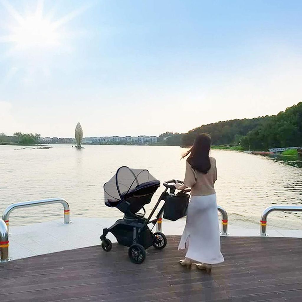 Universal-Moskitonetz-Baby-Kinderwagen-Insekt mit Reißverschluss für Babywanne, Reisebett