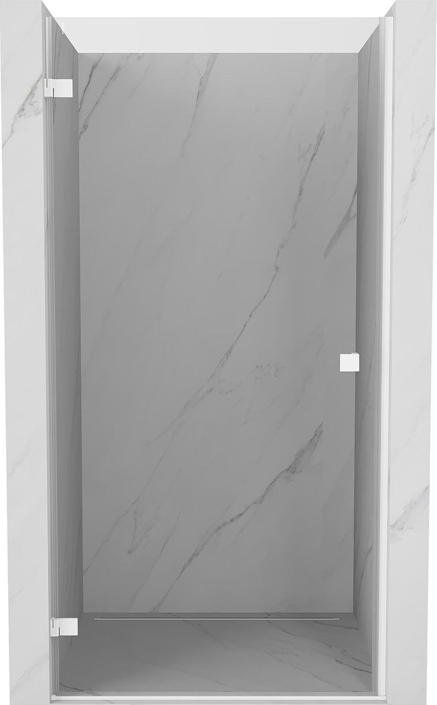 Mexen Lunar-B Duschabtrennung links öffnend 70 cm, transparent, weiß - 832-070-000-20-00-L