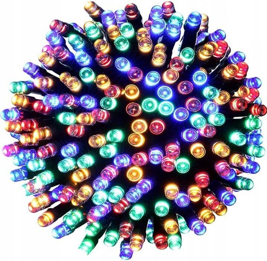 Lange Weichnachts-Girlande für den Aussenberich 100 LEDs bunt 10 m -