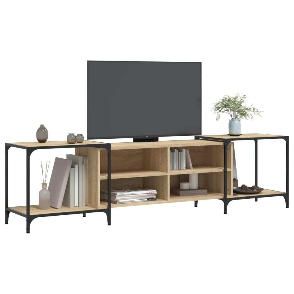 "2026 Aktion"TV-Schrank Industriestil - CLORIS - Fernsehenschrank - Sonoma-Eiche 203x37x50 cm Holzwerkstoff - NeuMöbel1517048