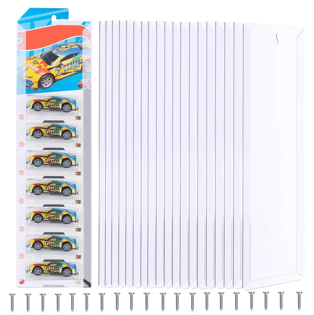 Présentoir mural voitures miniatures en plastique robuste avec 20 rangements