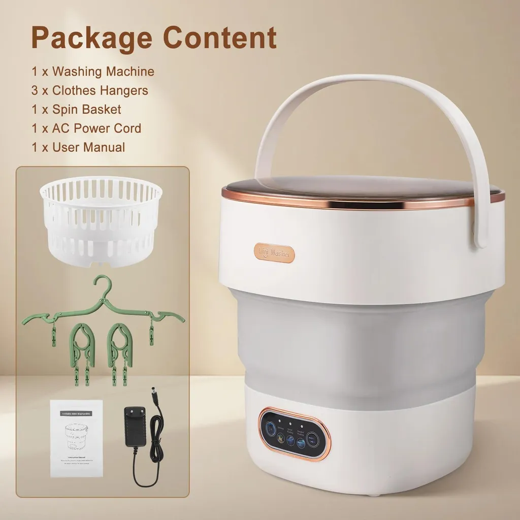 Machine à laver compacte portable pour camping, studio et linge de bébé