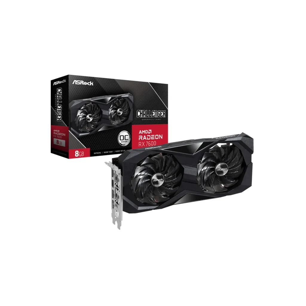 Carte Graphique ASRock Radeon RX 7600 CL 8GB DDR6 pour PC de Bureau