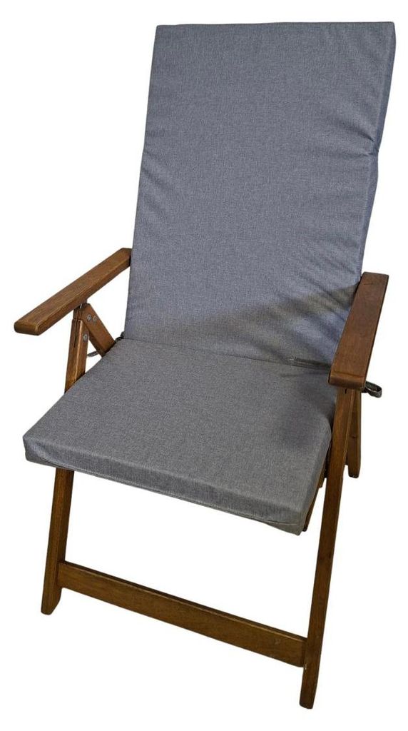 Waterproof Oxford Garden Deck Chair Cushion, Light Gray, Kodura