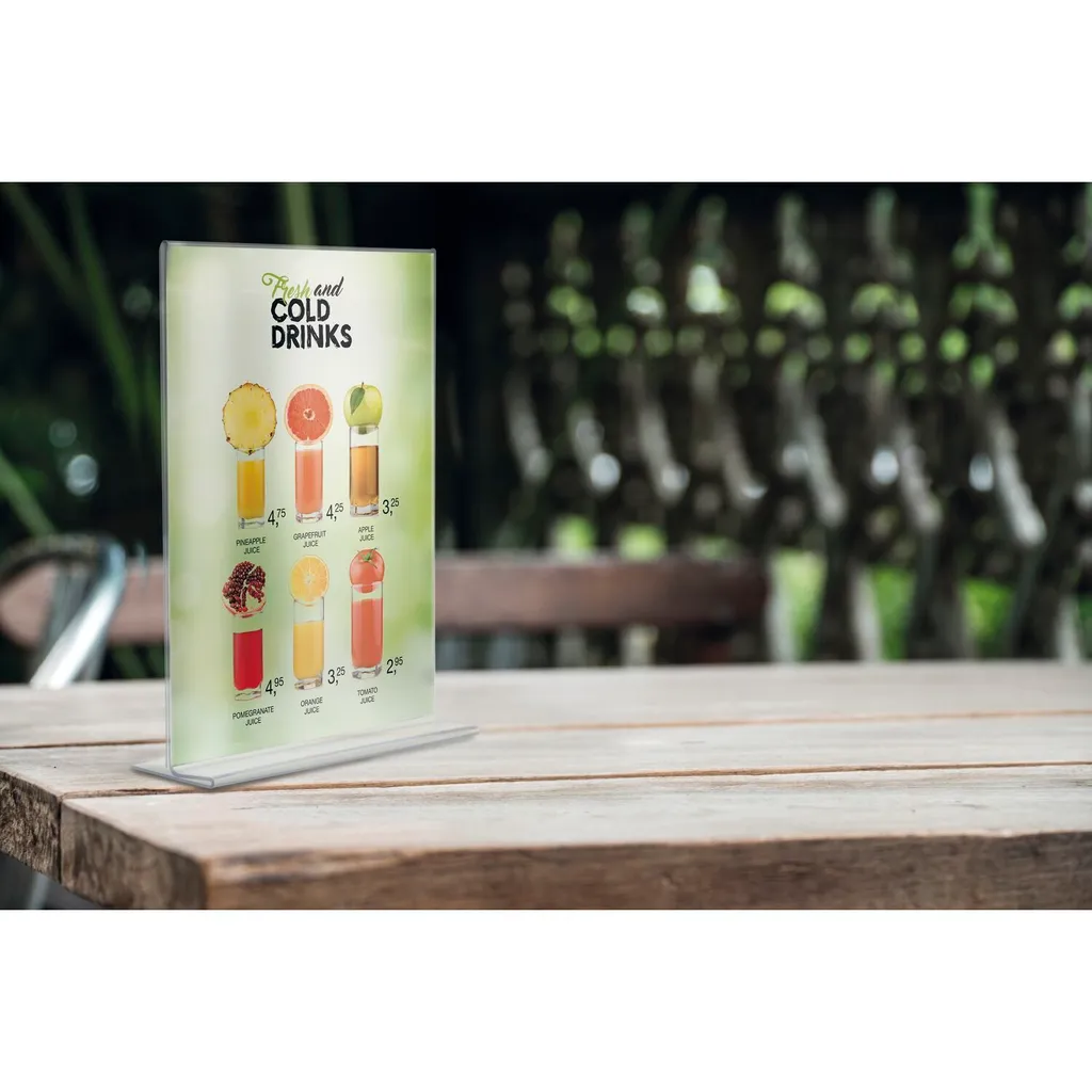 Présentoir de Table en Acrylique A6 Securit pour Menu et Signalétique - 4