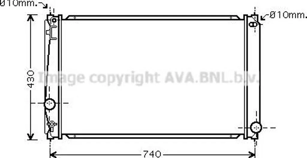 Radiateur moteur AVA TO2418 pour RAV 4 - Remplacement OE 1640028570