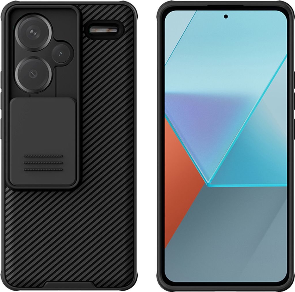 A product shot of a phone case and a smartphone.