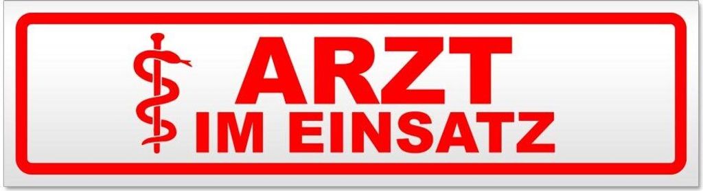 Kiwistar Arzt im Einsatz 2 Magnetschild Schild magnetisch - - Magnetfolie für Auto PKW Kfz