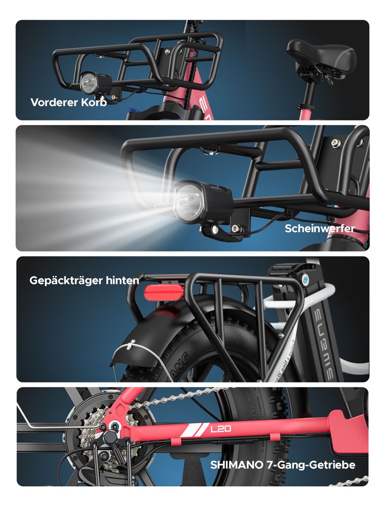 ENGWE E Bike, městské elektrokolo a e-koloběžka s 48V 13Ah Obrázek produktu 5