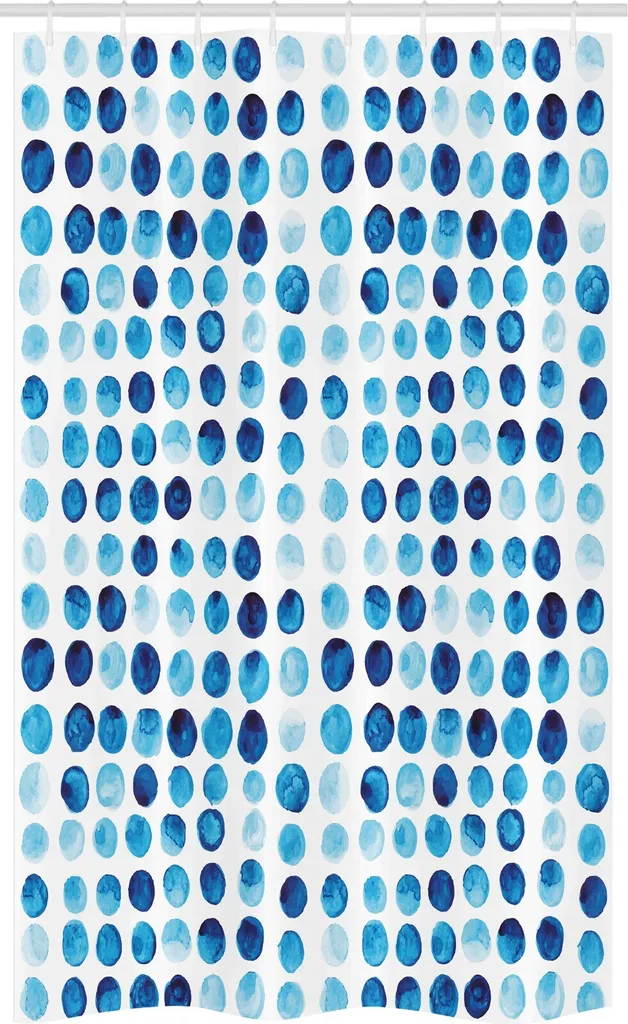 ABAKUHAUS Tenda Doccia Stretta 120x180 cm Blu | Tessuto Idrorepellente