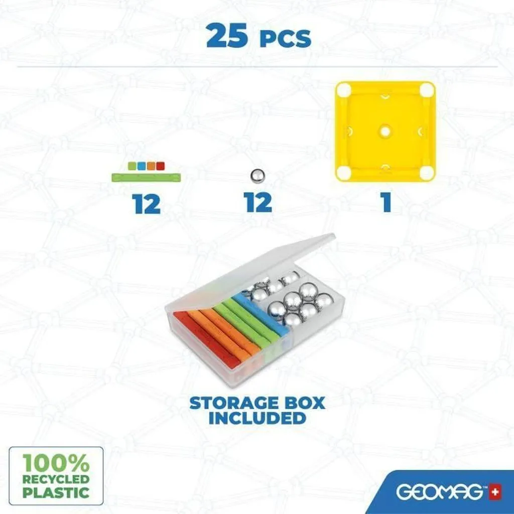 Activités STEM avec Geomag 25 Pièces Kit de construction aimanté