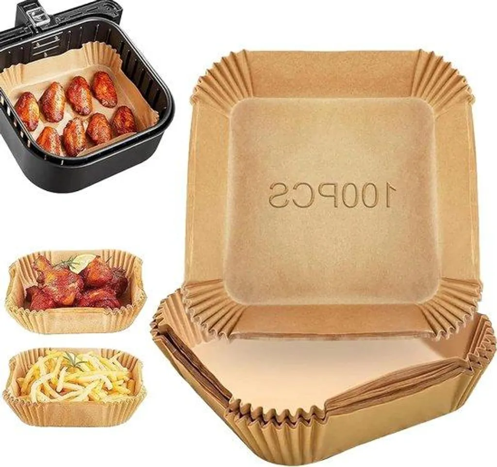 Papier sulfurisé imperméable et résistant à l'huile pour air fryer
