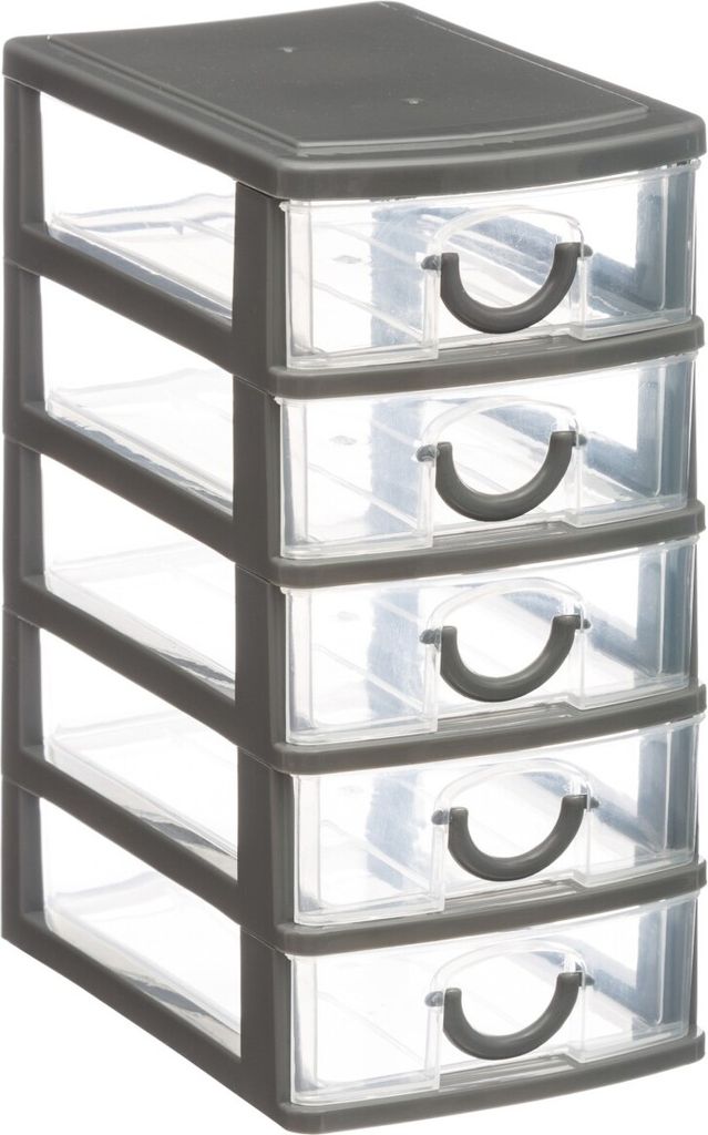 Mini organizer per gingilli a 5 cassetti Immagine del prodotto 