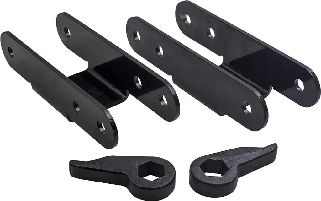 Kit Levage Réglable et Shackles en Acier pour GMC et Chevy Silverado