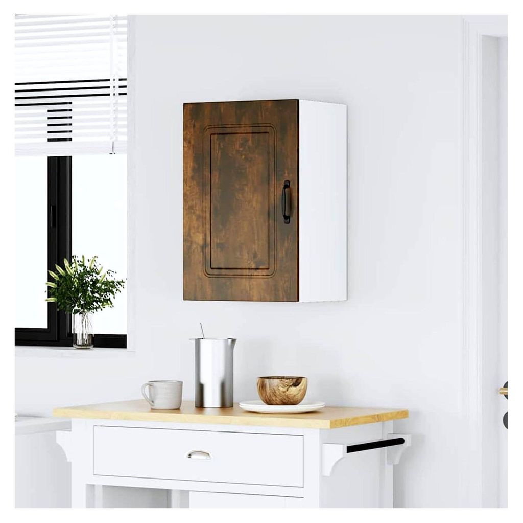 Küchen-Hängeschrank Kalmar aus Räuchereiche Holzwerkstoff