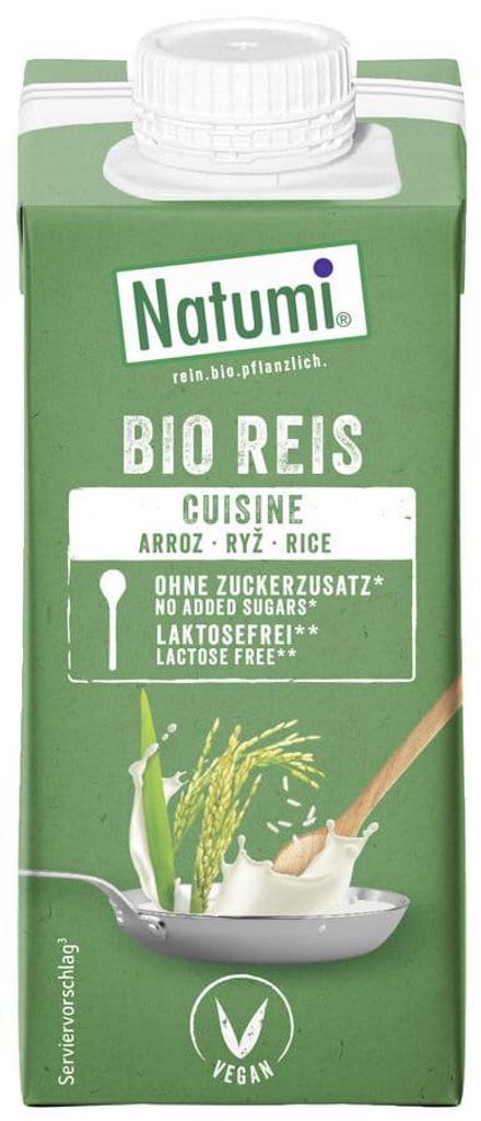 KREM RYŻOWY DO GOTOWANIA I PIECZENIA BEZ DODATKU CUKRÓW BEZGLUTENOWY BIO 200 ml - NATUMI