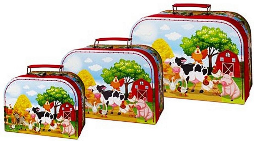 Simply for Kids 3-teiliges Kofferset Bauernhof