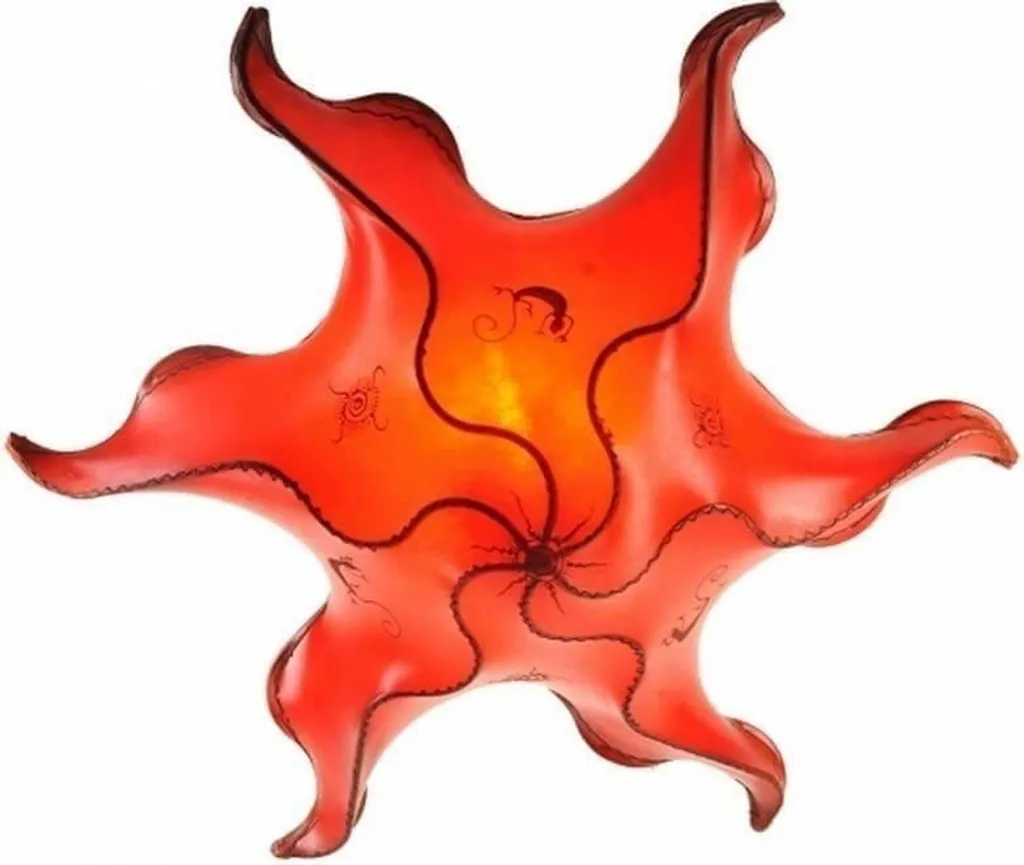 Lampada Orientale STERN Gecko 63cm | Plafoniera Marocchina Rossa
