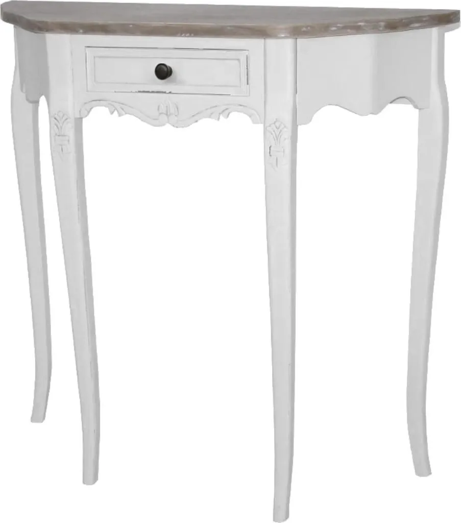 Meuble Console 80cm pour Ranger vos Clés et Décorer votre Entrée - Blanc