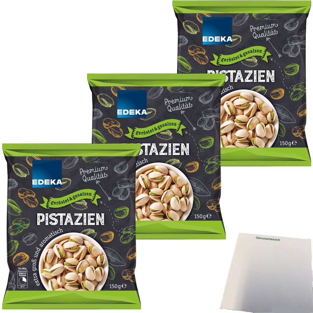 Edeka Pistazien geröstet und gesalzen 3er Pack (3x150g Produktbild 