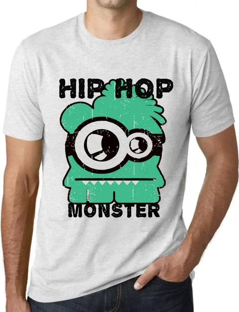 Herren Grafik T-Shirt Hip-Hop-Monster – Hip Hop Monster – Öko-Verantwortlich Vintage Jahrgang Kurzarm Lustige Druck Geburtstag Geschenk Mann