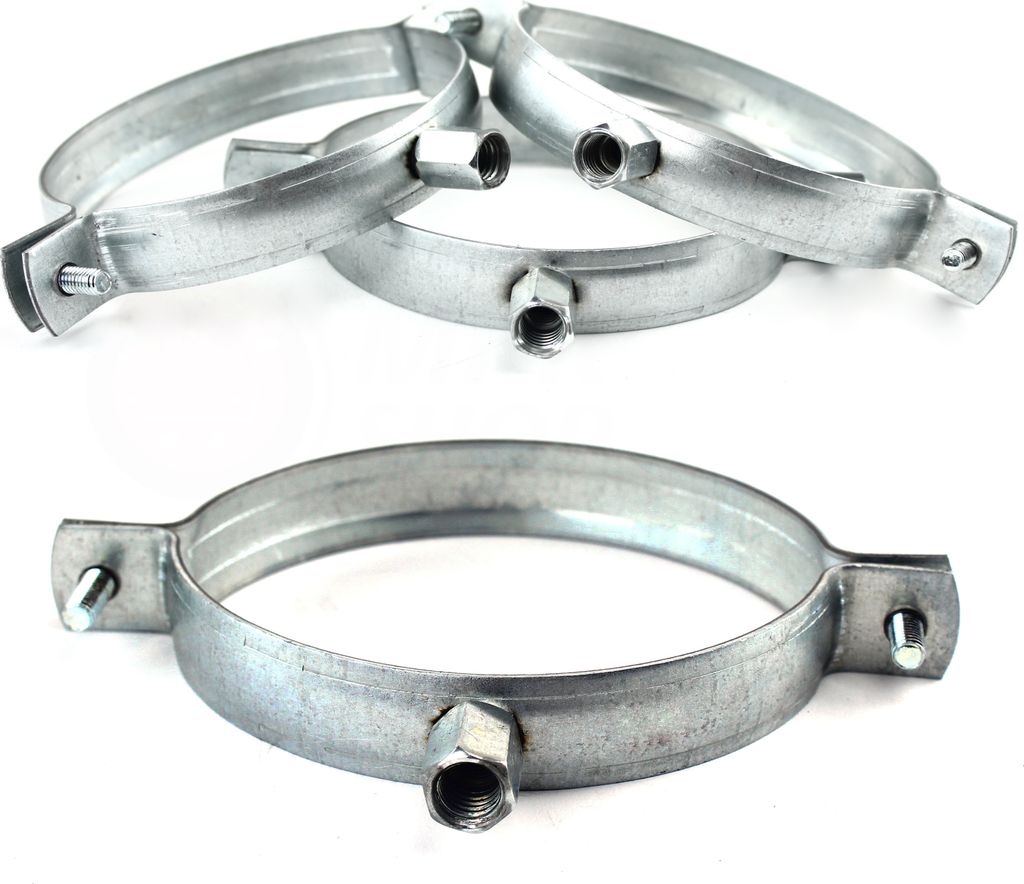 Rohrschelle Wickelfalzrohr Halterung Halter Rohr Lüfter Dachrinne Gewinde Ø 200 mm 10 stk.