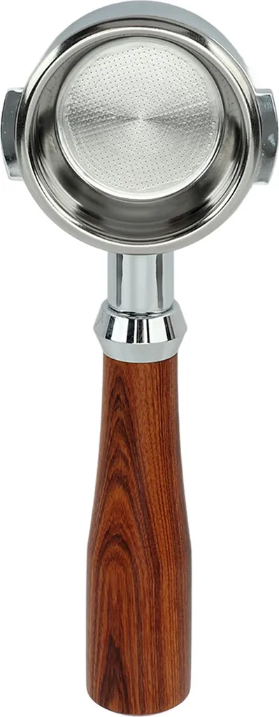 Portafiltre 58 mm E61 sans fond avec manche en bois de rose E Classic
